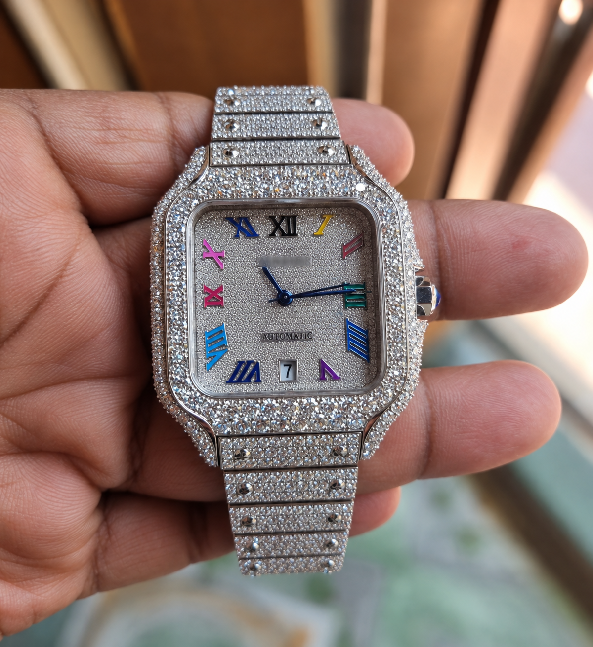 Handset Moissanite C Watch